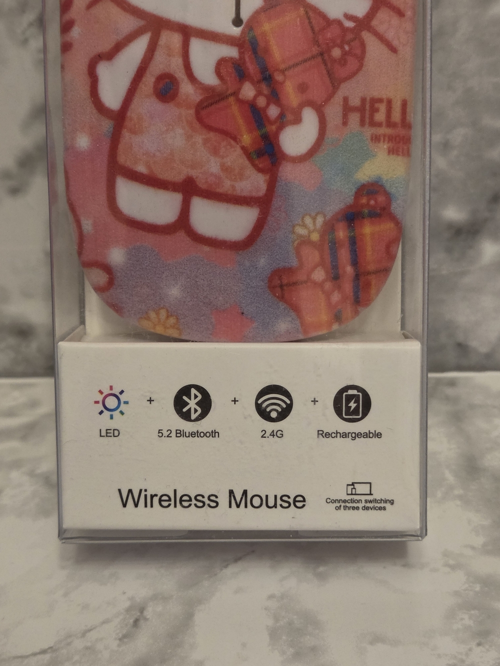 Hello Kitty Pink Pattern Wireless Mouse - Picture 2 of 3